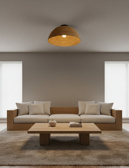 Rattan Ceiling Light – Handwoven Light – Entryway & Bedroom (30/40/50 cm)